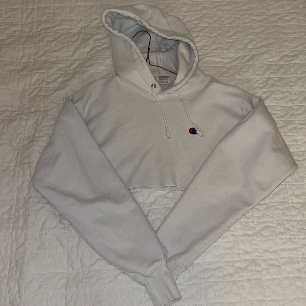 cropped champion hoodie